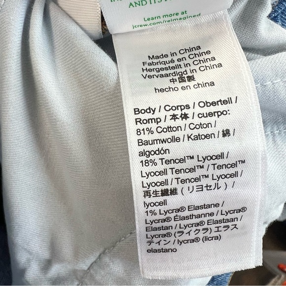 J. Crew High Rise Flare Blue Denim Jeans SZ 31T - Picture 6 of 7